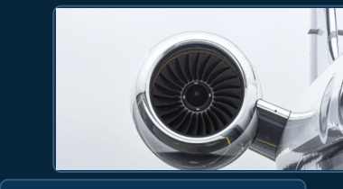 Aircraft engine close-up